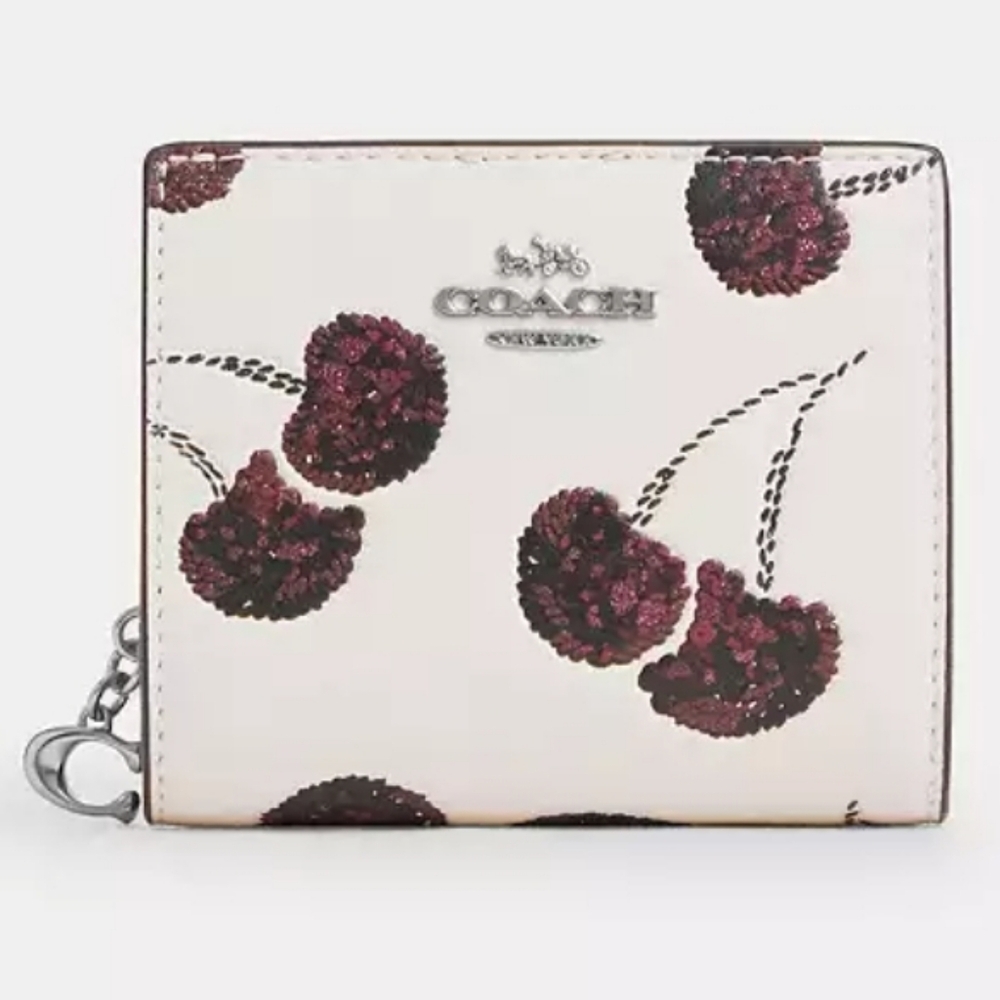 Coach Snap Wallet With Cherry Print CDF19 - Picture 8 of 9